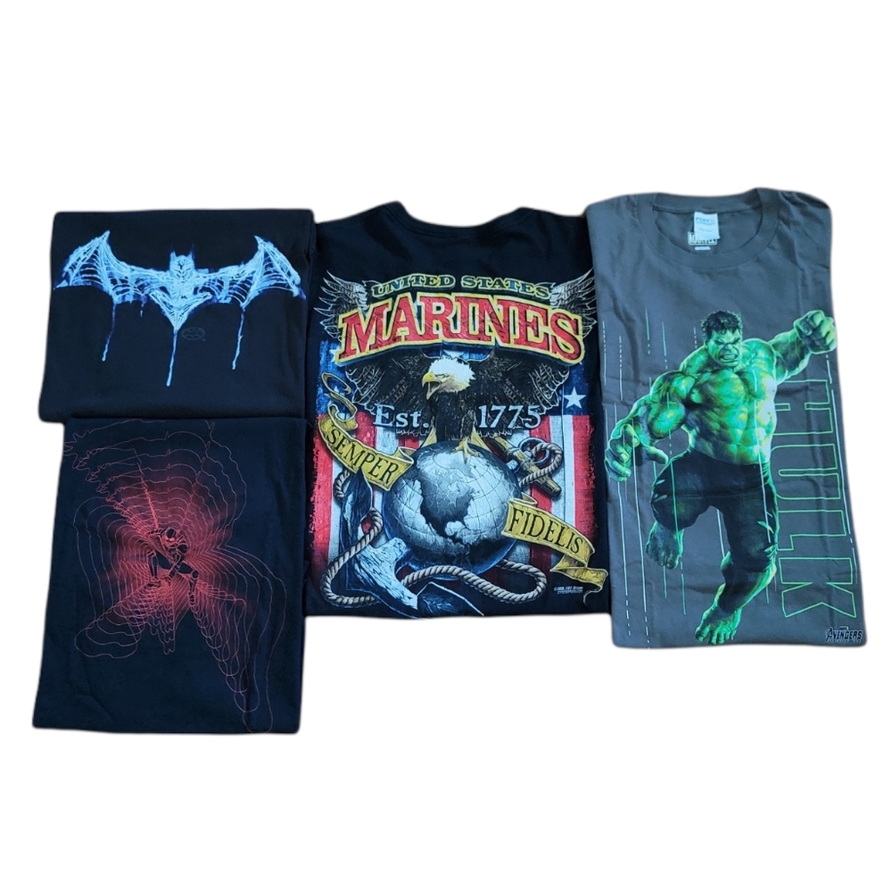 Lot Of Four Superheros T-Shirts